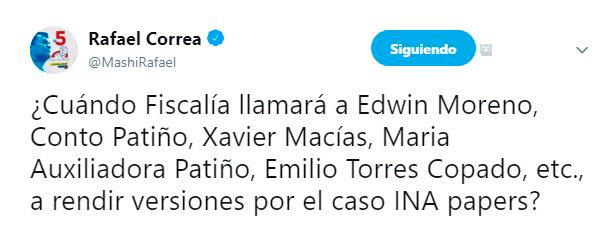 Fiscalía llama a Correa y Glas en caso &#039;Arroz Verde&#039;