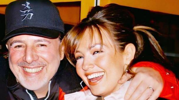 Tommy Mottola y Thalía en una imagen de archivo.