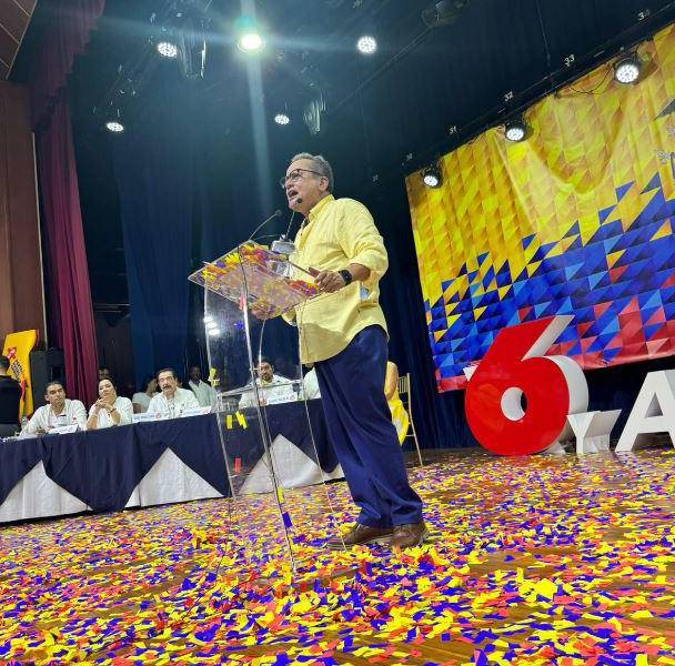 Alfredo Serrano durante la convención del Partido Social Cristiano.