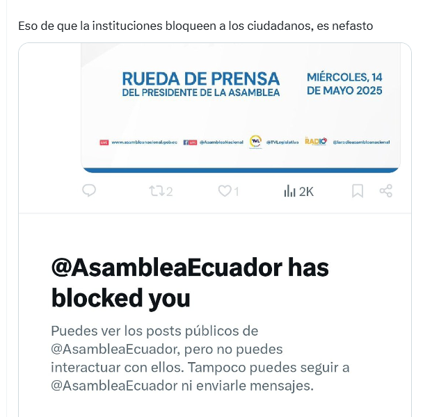 La Asamblea Nacional desbloquea a ciudadanos en sus cuentas de redes oficiales