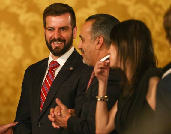 Ministro de Finanzas durante su posesión.