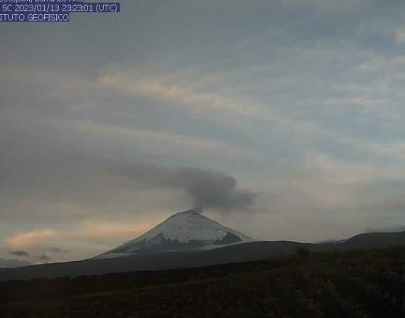 El Instituto Geofísico monitorea la actividad del volcán Cotopaxi.