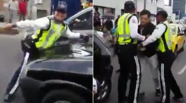 Nuevo caso de agresión a un agente de tránsito en Quito