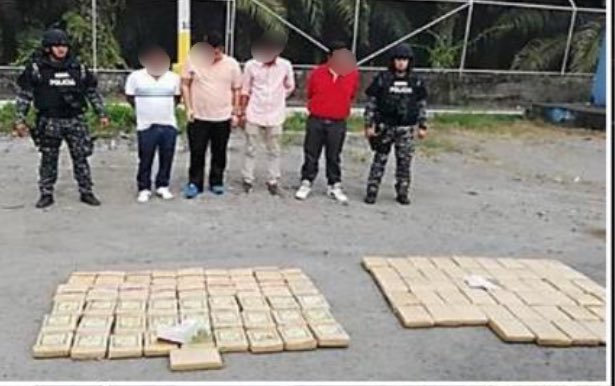Detienen a 4 personas en Balzar por transportar marihuana