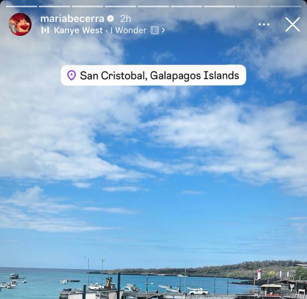 María Becerra en las Islas Galápagos