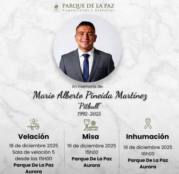 El funeral de Mario Pineida, jugador de Barcelona SC, será en Daule