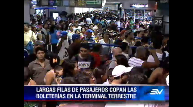 Aumentó la demanda de pasajes en la terminal terrestre de Guayaquil