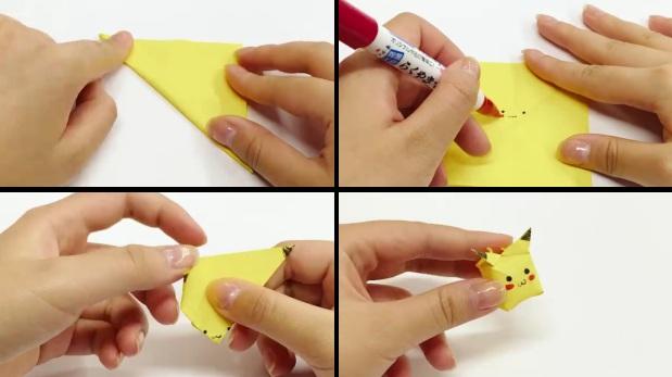 Un video de un minuto te enseña a hacer un Pikachu con origami