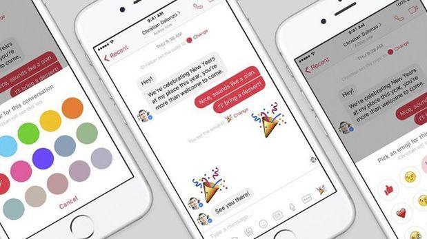 Facebook Messenger permite personalizar chats con colores y apodos