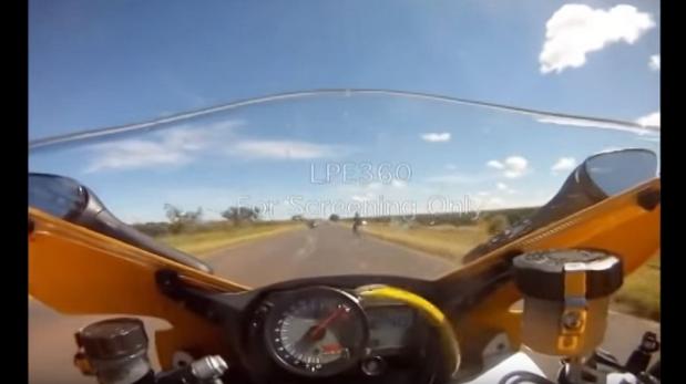 (VIDEO) ¿Qué harías si aparece una serpiente en tu moto?
