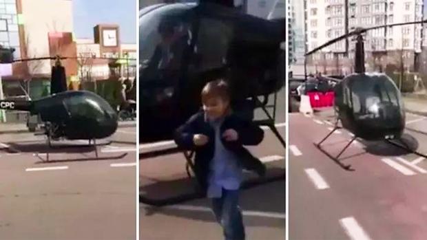 El curioso caso del niño que va en helicóptero al colegio