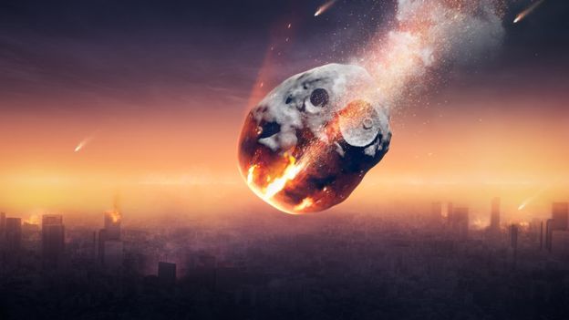 Un posible impacto de un asteroide contra la Tierra