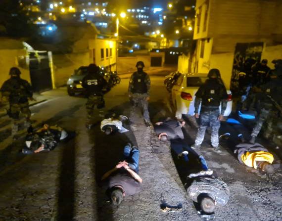 Los sospechosos fueron apresados en el sector de la Loma de Puengasí, oriente de Quito.