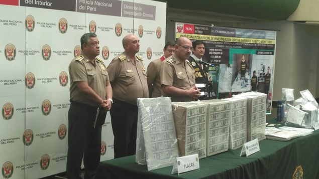 Policía incauta 8 millones de dólares falsos en Perú
