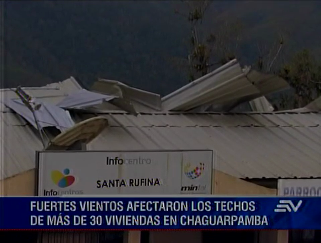 Vientos huracanados afectaron viviendas y cultivos de cantón en Loja