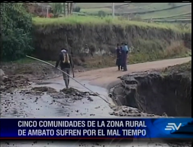 La intensa lluvia afecta a 5 comunidades de Tungurahua