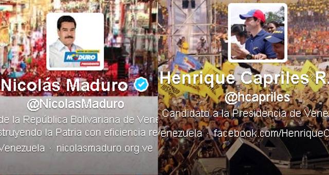 Maduro y Capriles alientan a electores a través de Twitter