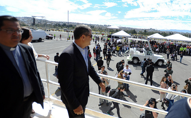 Simulacro puso a prueba seguridad durante misa del papa en Quito