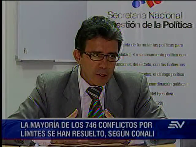 La mayoría de conflictos territoriales de Ecuador están solucionados, según Conali.