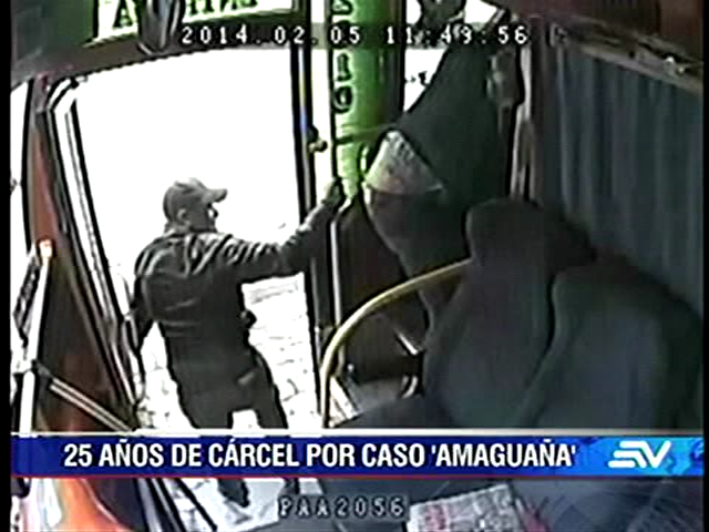 25 años de prisión para asaltantes de un bus en Amaguaña