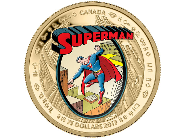 En Canadá celebran a Superman con monedas