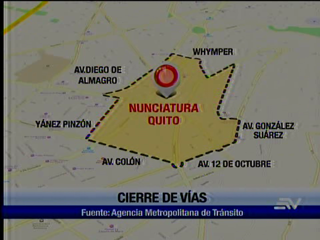 Fuerte operativo policial resguardará la nunciatura apostólica en Quito