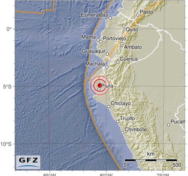Fuerte sismo de magnitud 6.1 en Perú se sintió también en Ecuador