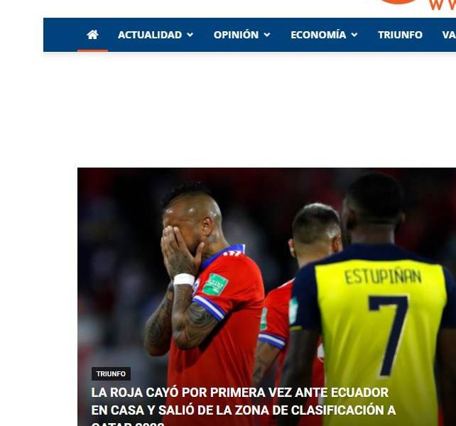 Portada La Nación Chile.