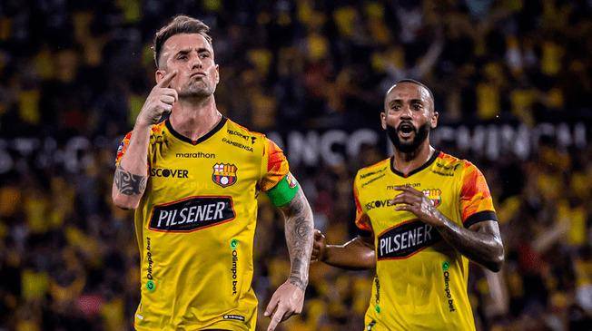 Damián Díaz celebrando su gol.