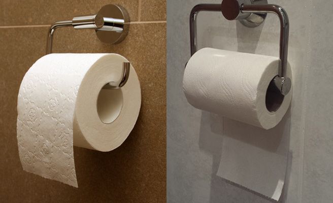 La forma en la que cuelgas el rollo de papel higiénico dice cómo eres