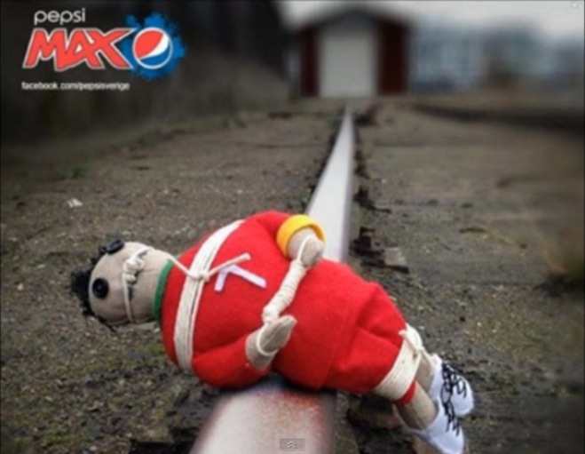 Polémica por un &#039;spot&#039; publicitario que ponía a Ronaldo en la vía de un tren