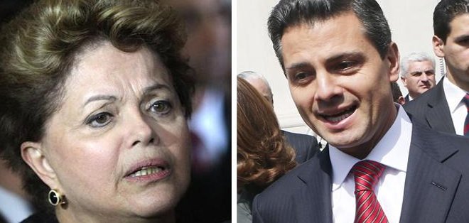 EE.UU. espió a Rousseff y Peña Nieto, según los papeles de Snowden