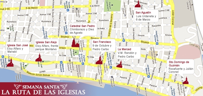 Cómo recorrer las 7 iglesias en el centro de Guayaquil