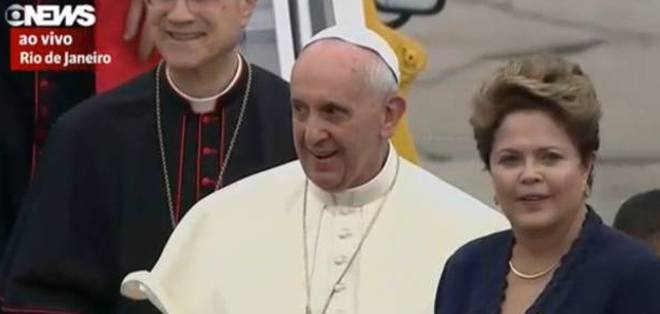 El papa Francisco llegó a Río para la Jornada Mundial de la Juventud