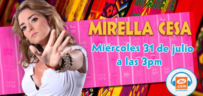 Este miércoles, 31 de Julio, no te puedes perder el concierto interactivo de Mirella Cesa