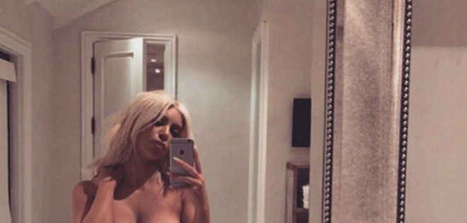Kim Kardashian sorprendió con desnudo en su cuenta de Twitter