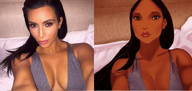 Las princesas Disney se convirtieron en Kim Kardashian