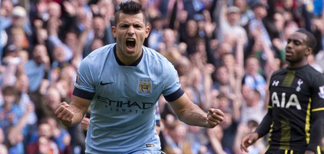Agüero da la victoria (4-1) a Manchester City sobre Tottenham