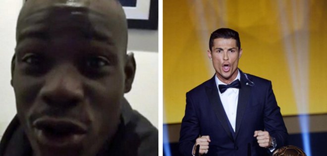 Balotelli imita grito de Cristiano en gala de FIFA