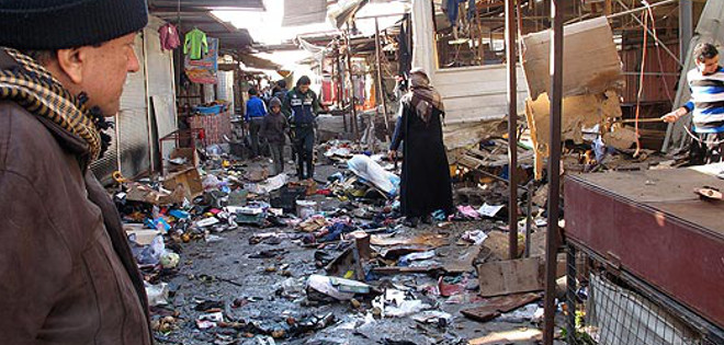 Al menos 19 muertos y 41 heridos en un doble atentado en un mercado en Irak
