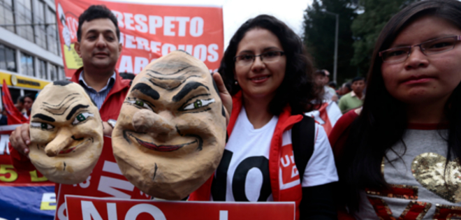 Trabajadores tienen lista masiva marcha en contra del Gobierno