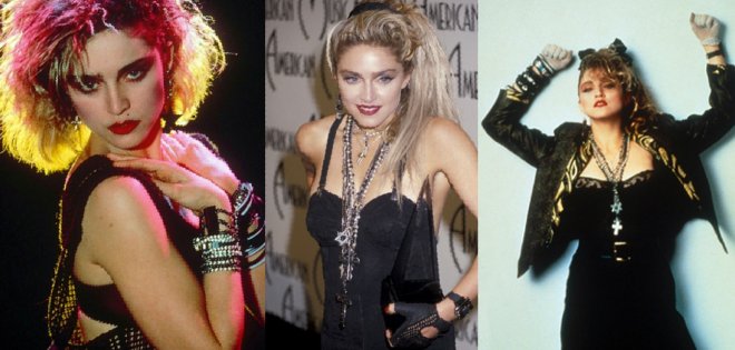 Madonna exhibe su icónicos trajes junto a su nueva línea de ropa