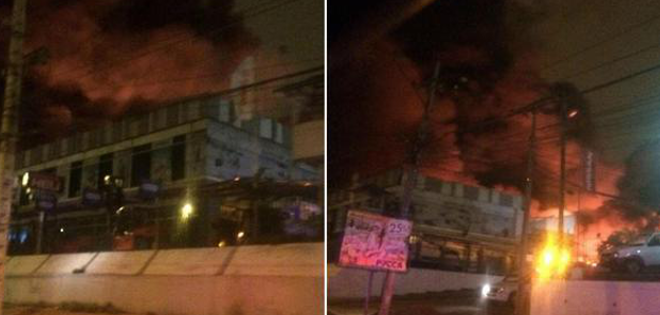 Controlan incendio en las bodegas de los almacenes Juan Eljuri en Guayaquil