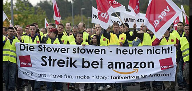 Huelga en Amazon de Alemania, en plena temporada navideña