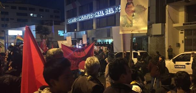 Manifestación en Quito llegó a Corte Constitucional