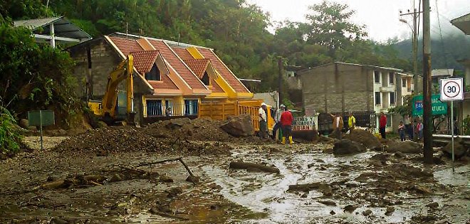Localidad de Morona Santiago en emergencia, tras fuertes lluvias