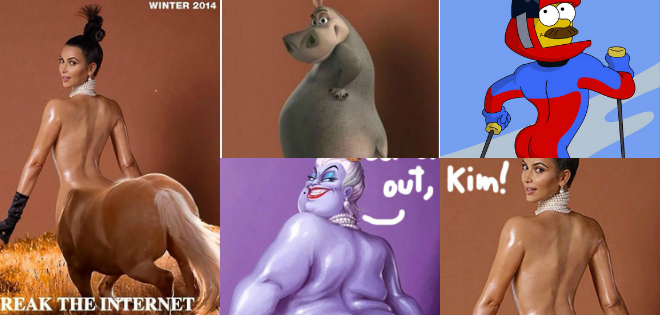 Las parodias de las fotos de Kim Kardashian desnuda
