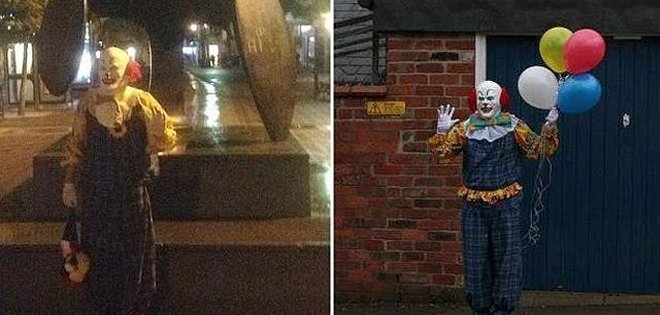 Apareció el primer video del payaso terrorífico de Northampton