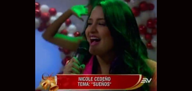 Nicole Cedeño vivió su sueño de ser cantante en Ecuavisa