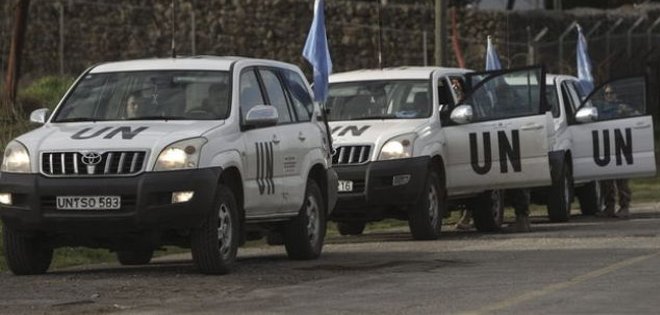 El equipo de la ONU para el desarme químico llega a la frontera con Siria